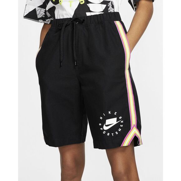 Nike Sportswear NSW Canvas Shorts Womens Size XL AR3010-010 Retro Neon Pink Rare - Picture 1 of 7